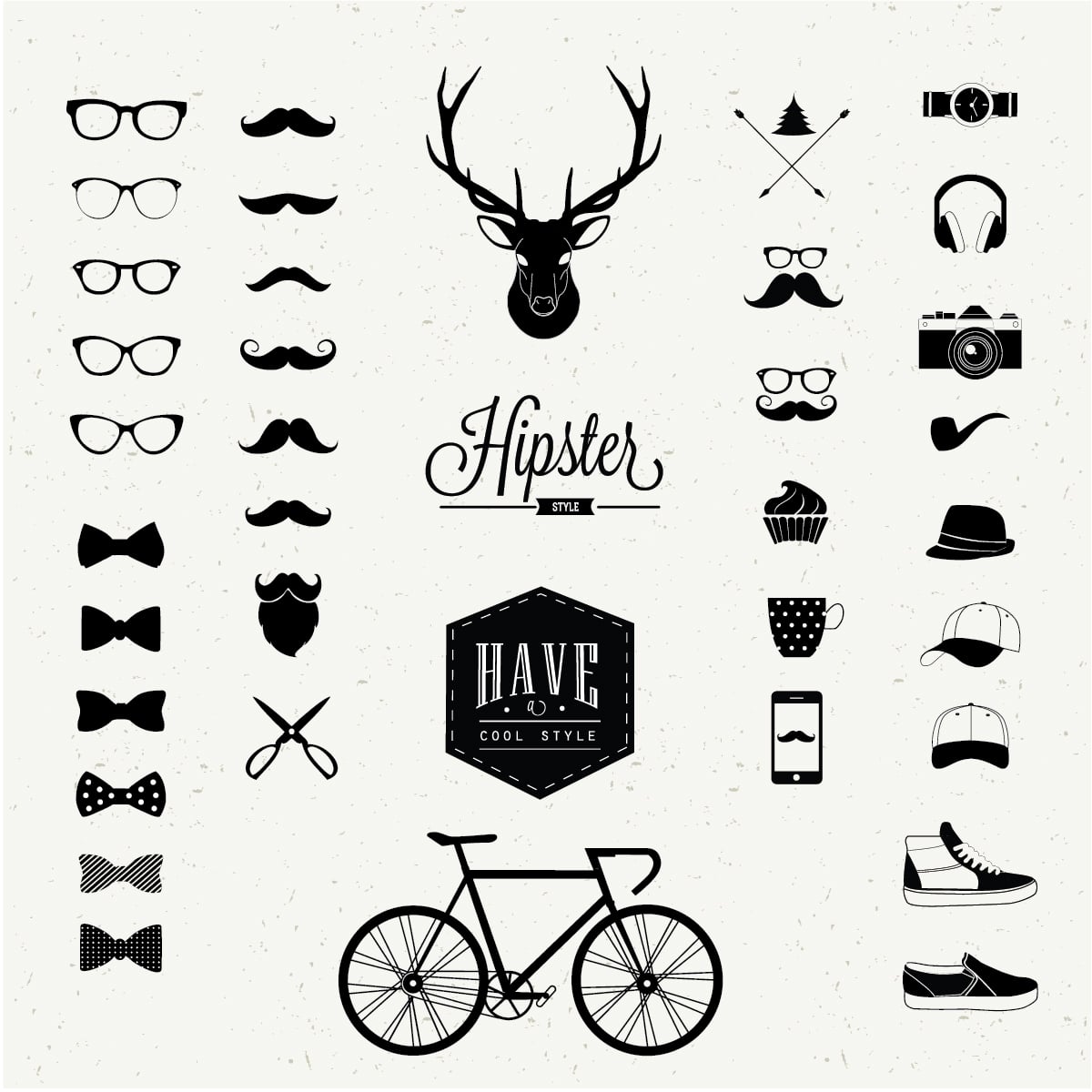 símbolos de hipsters